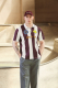 Футболка-поло STRIPES JERSEY SORRY, I’M NOT, цвет: Бордовый,  купить онлайн