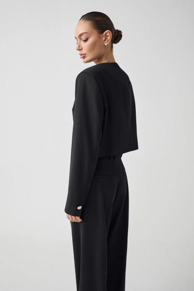 Укороченный жакет Shtripling, цвет: Черный, SHJKT008BLK купить онлайн