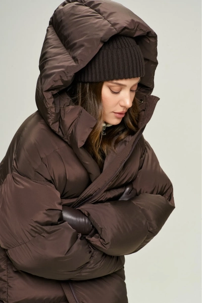 Пуховик удлиненный Brown Erist store, цвет: коричневый, НФ-00002830 купить онлайн