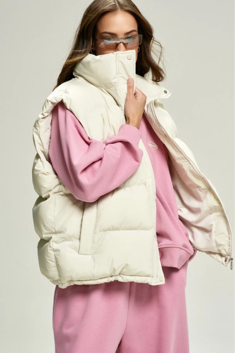 Жилет матовый Cream Erist store, цвет: кремовый, НФ-00002834 купить онлайн