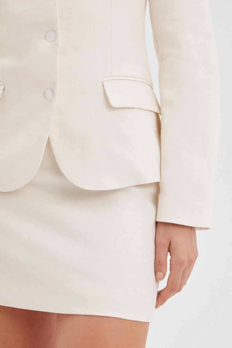 Жакет изо льна Charmstore, цвет: молочный, 109-33050-111 купить онлайн