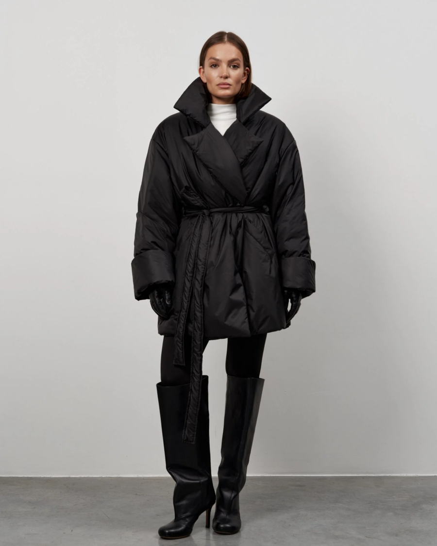 Пуховик PUFFER COAT SHORT BLACK