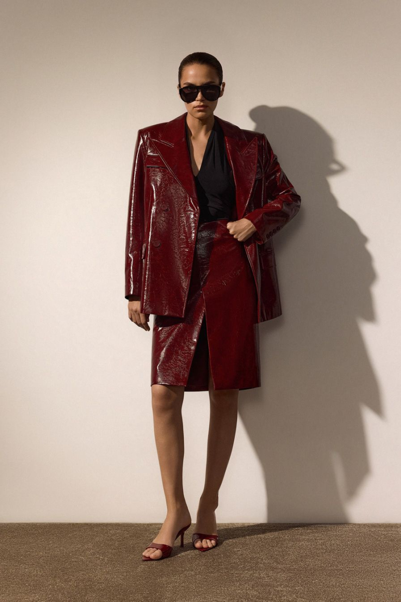 Пиджак из экокожи TOPTOP, цвет: Бордовый, TTS.060.18563.330 купить онлайн