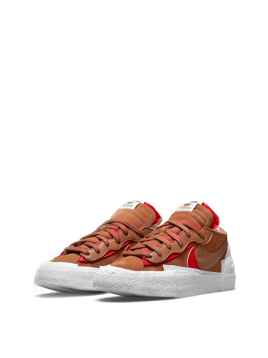 Кроссовки Sacai x Nike Blazer Low "British Tan" shvetsov store, цвет: коричневый DD1877-200 | новая мужская коллекция купить онлайн