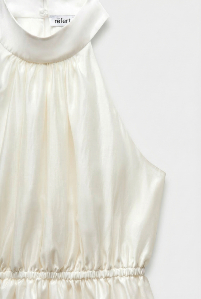Топ с баской из шифона REFERT, цвет: молочный, 13-4130/1-2511 купить онлайн