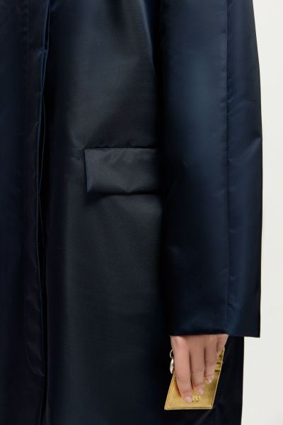 Плащ из итальянского атласа AROUND, цвет: синий, 210_73P01 купить онлайн