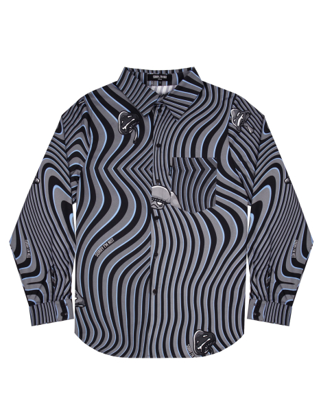 Рубашка WAVY STRIPES SORRY, I’M NOT, цвет: серый,  купить онлайн