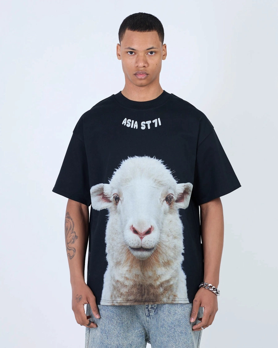 Футболка LUNA & SHEEP 300 GR BLACK ASIA ST 71, цвет: Черный, Ast71.tt-luna-sheep-black купить онлайн