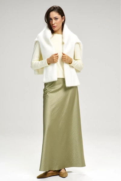 Юбка-годе атласная Matcha Erist store, цвет: зеленый, НФ-00003079 купить онлайн