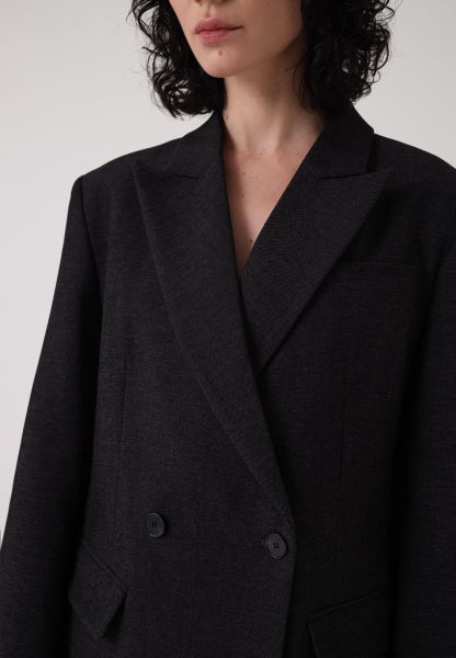 Пиджак двубортный ENEVOO, цвет: Черный, 05883 купить онлайн