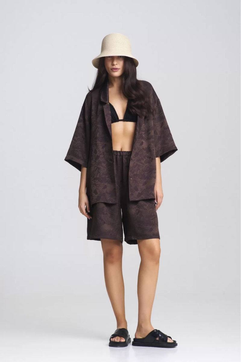Костюм с шортами Asian mood Сhoco Erist store, цвет: шоколадный НФ-00002467 |новая коллекция купить онлайн