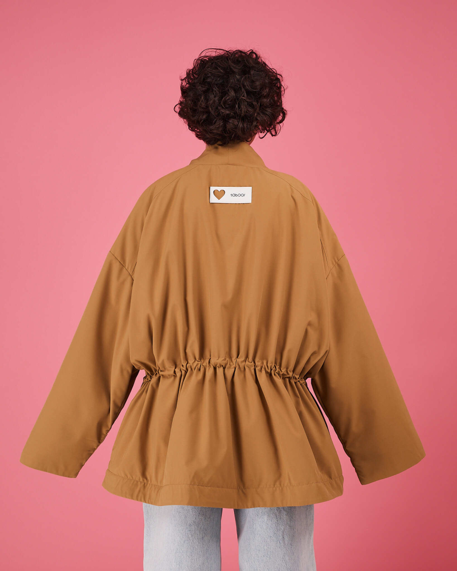 Куртка демисезонная с кулиской TABOO, цвет: горчица, KS05 купить онлайн