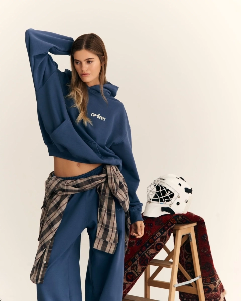 Худи STEEL BLUE HOODIE