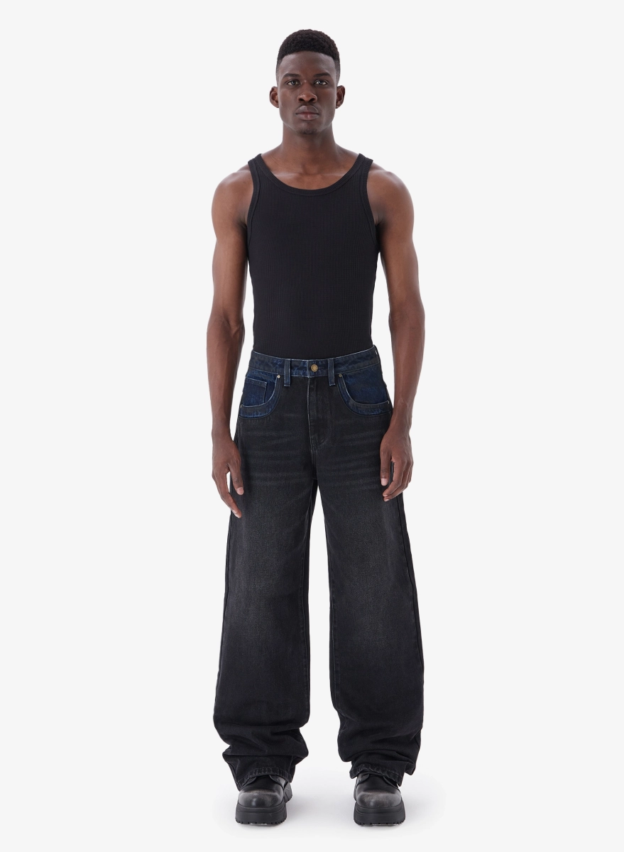 Джинсы BICOLOR FABLE, цвет: Черный, JNS-FBL-BCLR-LS-BLCK купить онлайн