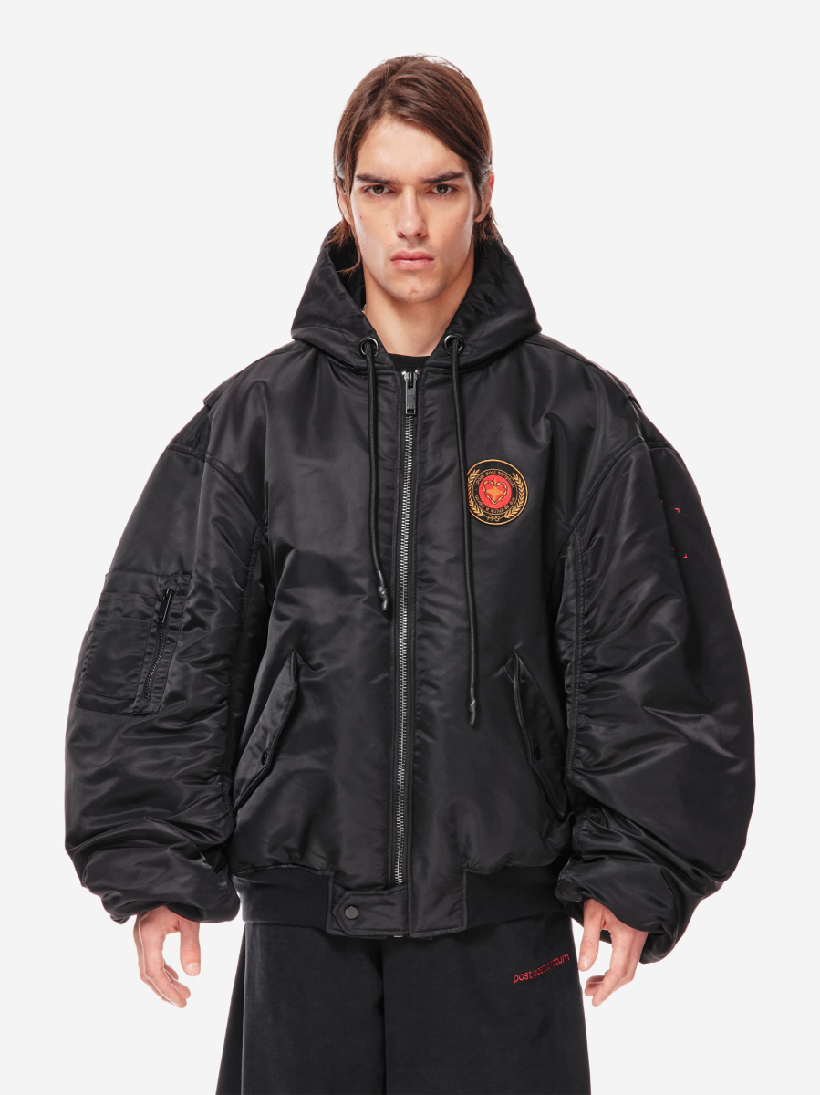 Куртка бомбер оверсайз UNIT 18 p.p.s., цвет: Черный, 1006.00.00.BLK купить онлайн