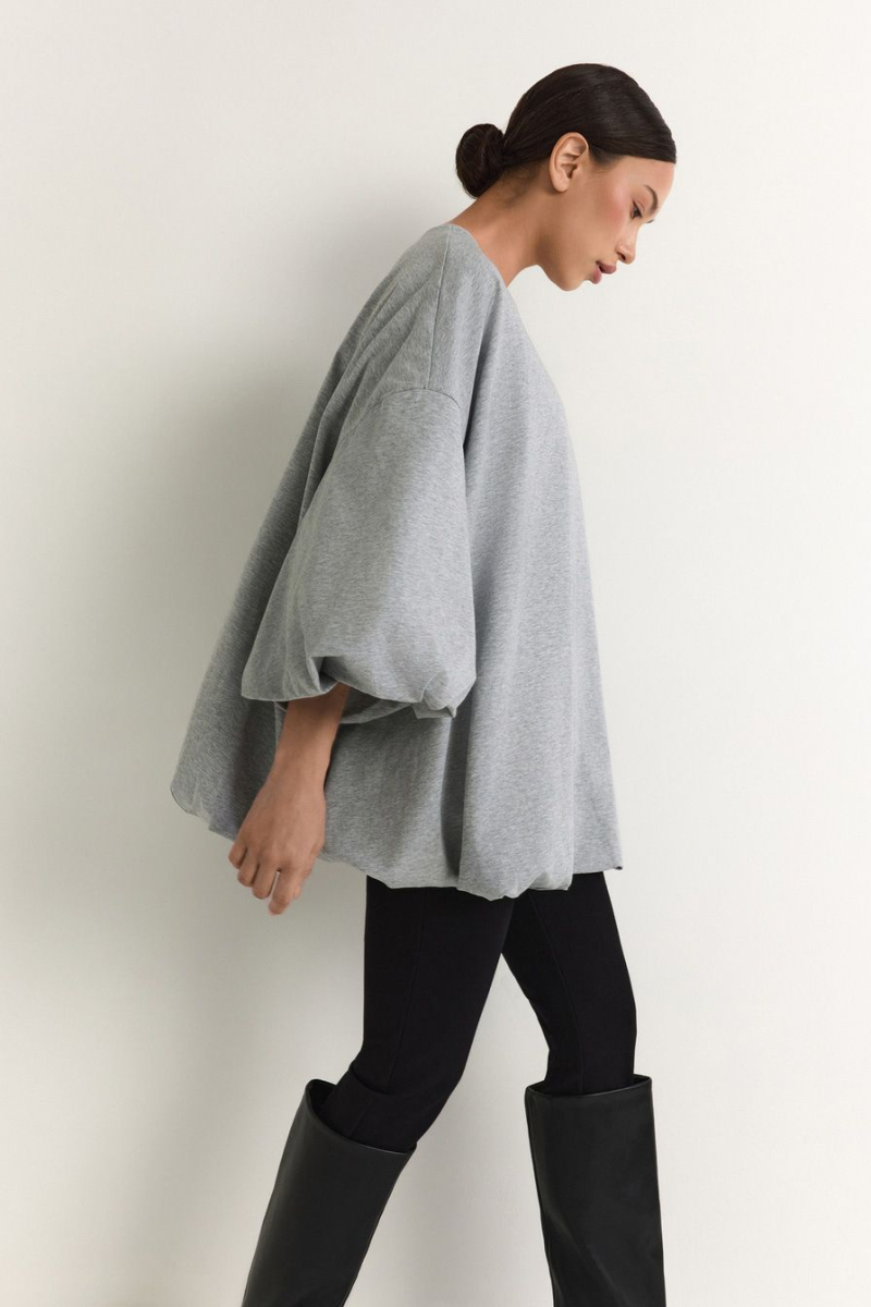 Лонгслив из 100% хлопка TOPTOP, цвет: серый меланж, TT.025.18861.820 купить онлайн