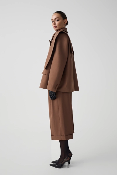 Кюлоты из шерсти Shtripling, цвет: коричневый, SHPNT008BRN купить онлайн