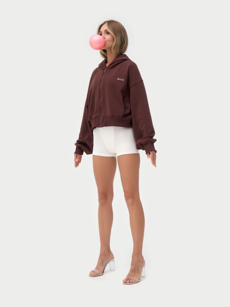 Худи на молнии ONSI, цвет: шоколад,  купить онлайн