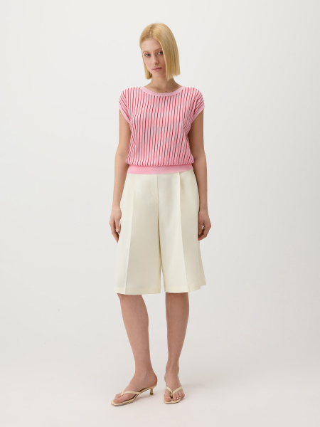 Джемпер женский короткий рукав Conso, цвет: розовый/красный, KJS 260754 - розовый/красный купить онлайн