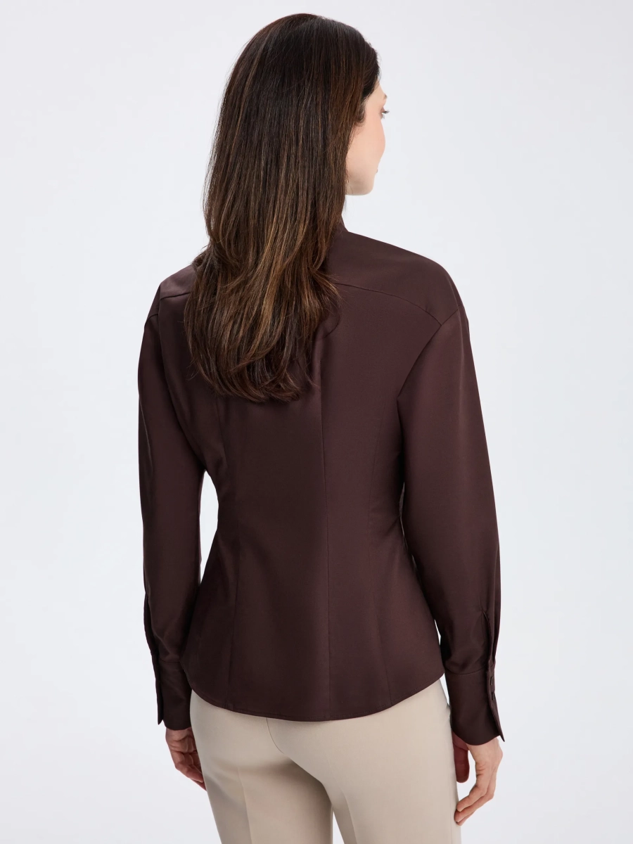 Рубашка приталенная ANNA PEKUN, цвет: коричневый,  купить онлайн