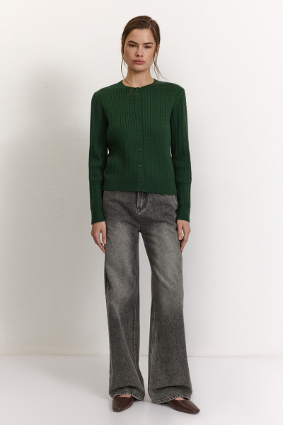 Кардиган из смесовой вискозы TOPTOP, цвет: зеленый, TT.051.17723.500 купить онлайн