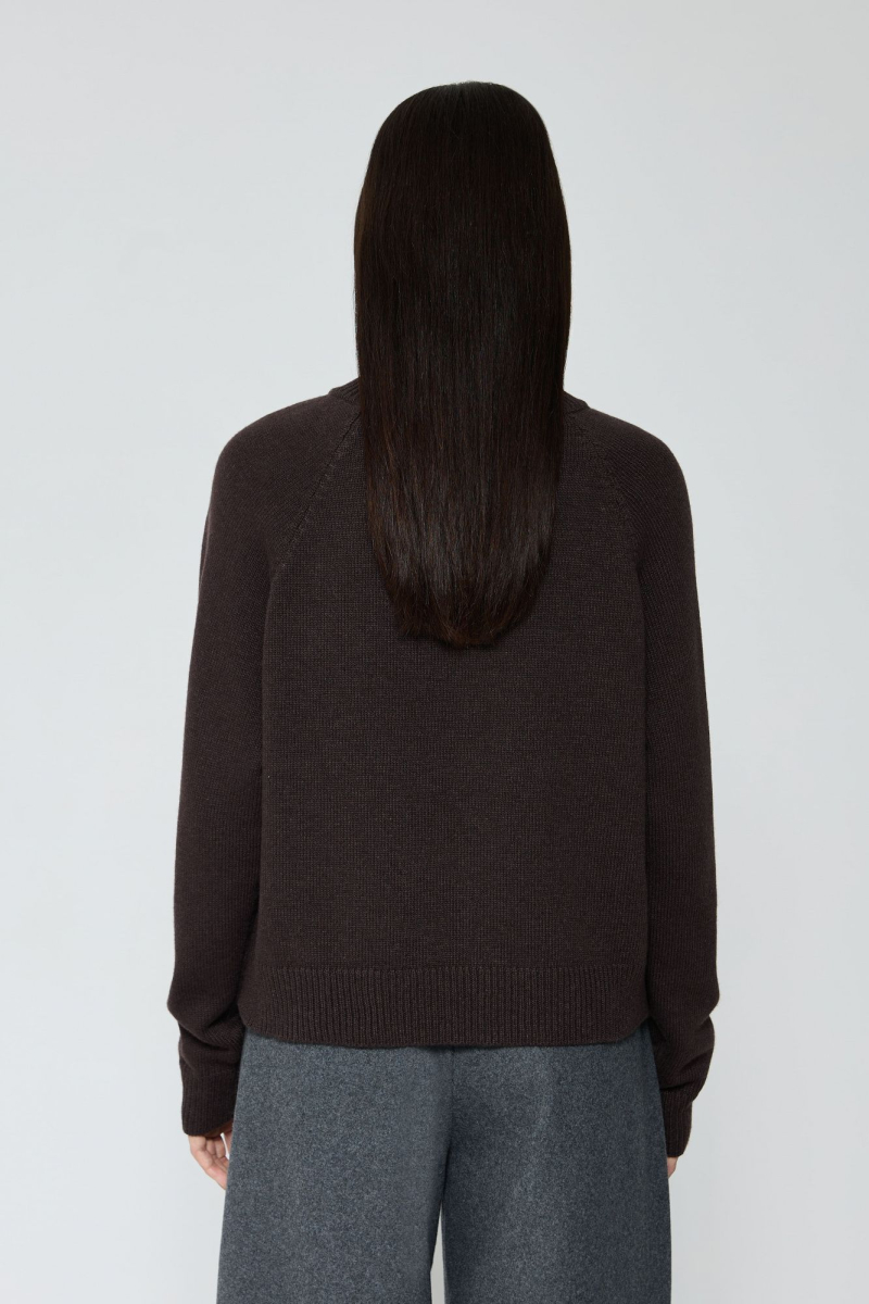 Джемпер кроп из смесового кашемира AROUND, цвет: темно-коричневый, 2111_84C24 купить онлайн