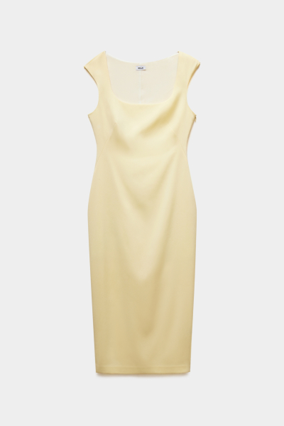 Платье миди из костюмной ткани Mollis, цвет: Сливочный, 17-09-3655/2 купить онлайн