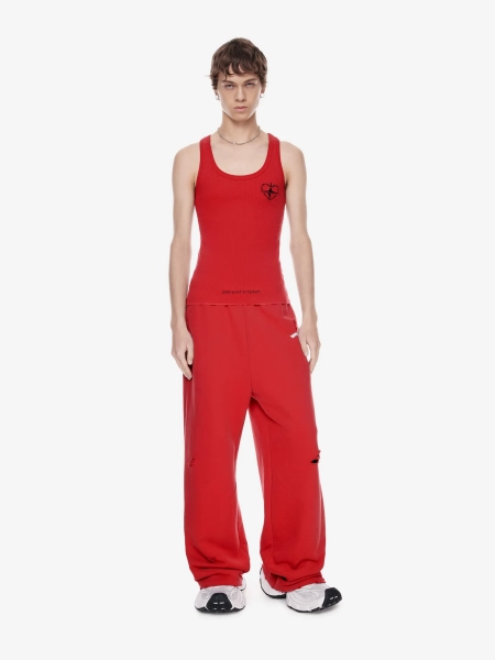 Хлопковая майка с принтом POST POST SCRIPTUM, цвет: терракотовый, 1107.000.00.01.426 купить онлайн