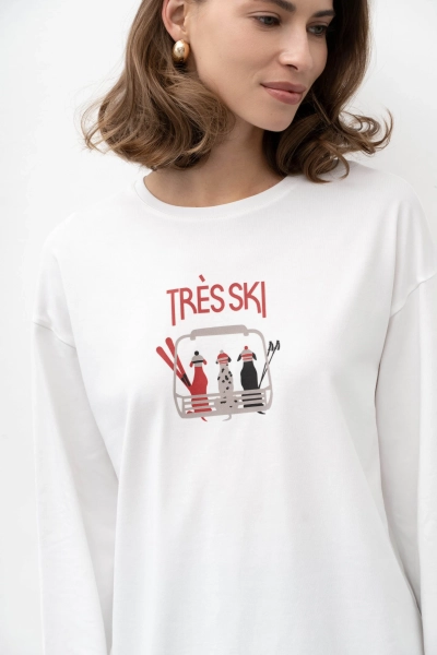 Лонгслив le TRÈS, цвет: молочный, НФ-00000782 со скидкой купить онлайн
