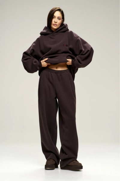 Брюки с начесом Brown Erist store, цвет: коричневый, НФ-00003019 купить онлайн