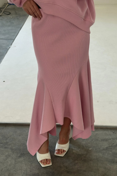 Юбка с клиньями из фактурного трикотажа LIGHT PINK Label .B, цвет: LIGHT PINK,  купить онлайн