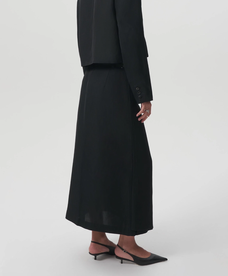 Юбка средней посадки с асимметричным дизайном GLVR, цвет: Черный,  купить онлайн