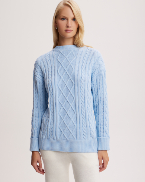 Фактурный джемпер To be Blossom, цвет: blue, 61430 купить онлайн