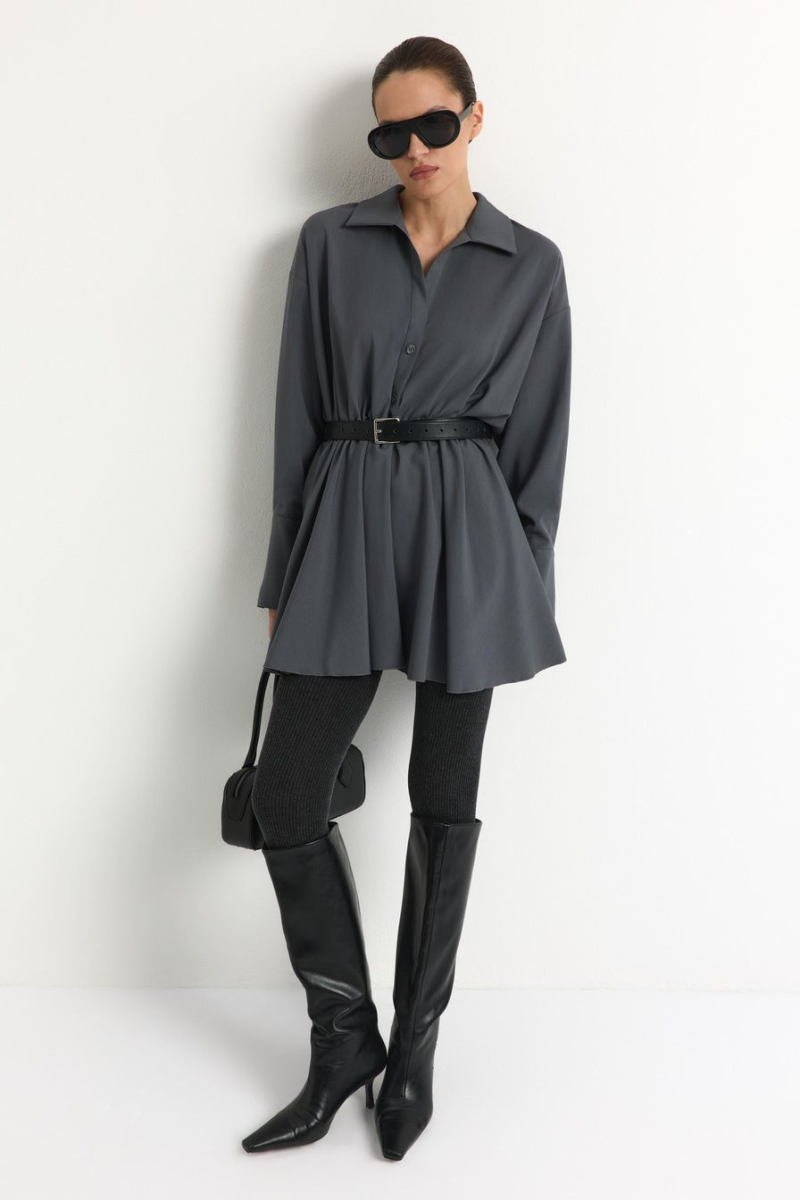 Платье-рубашка TOPTOP, цвет: серый, TT.010.18008.800 купить онлайн