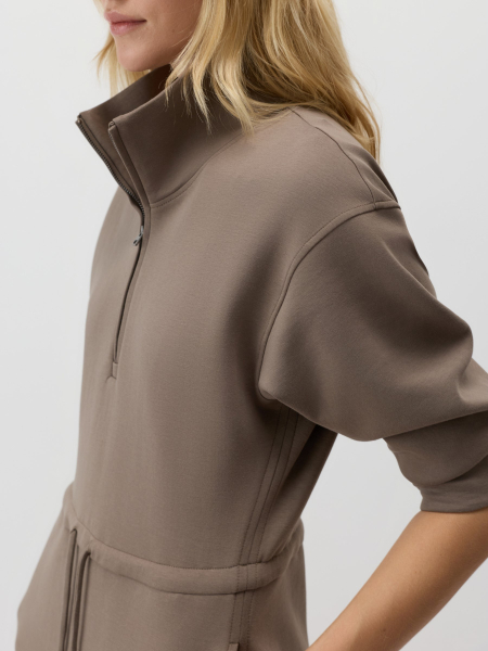 Прямое платье из неофутера Conso, цвет: капучино,  купить онлайн