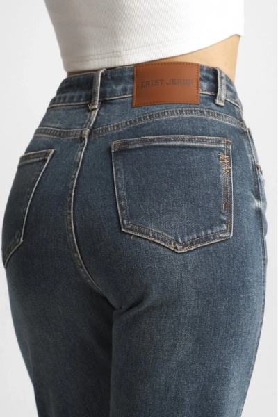 Джинсы Stright с потертостями Dark Blue Erist store, цвет: темно-синий, НФ-00001675 купить онлайн