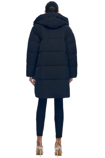 Пуховик удлинённый с капюшоном SODAMODA, цвет: Черный, 15911 купить онлайн