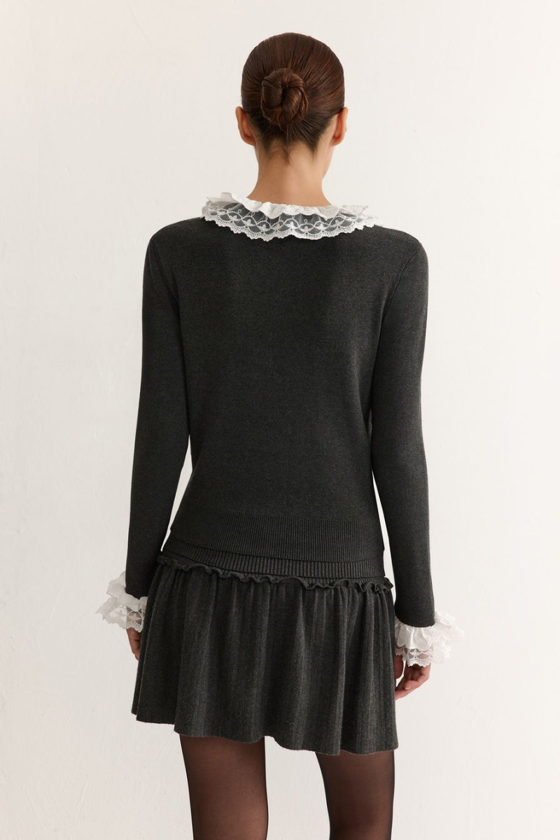 Кардиган из смесовой вискозы TOPTOP, цвет: серый, TT.051.17946.800 купить онлайн