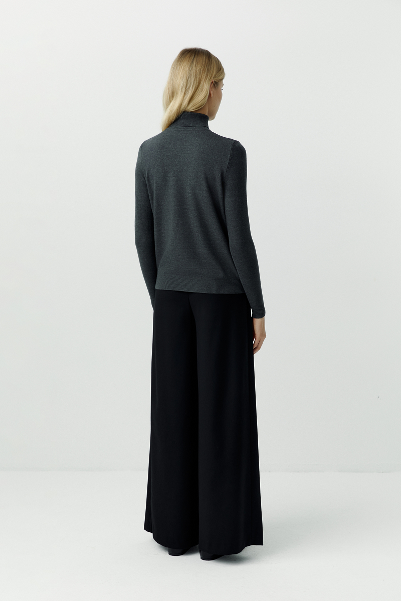 Водолазка вязаная классическая Charmstore, цвет: антрацит, 302-17584-892 купить онлайн