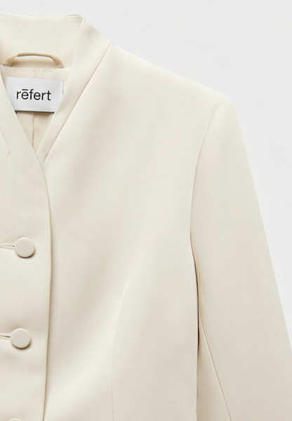 Приталенный жакет из костюмной ткани REFERT, цвет: молочный, 04-4099/1-2511 купить онлайн