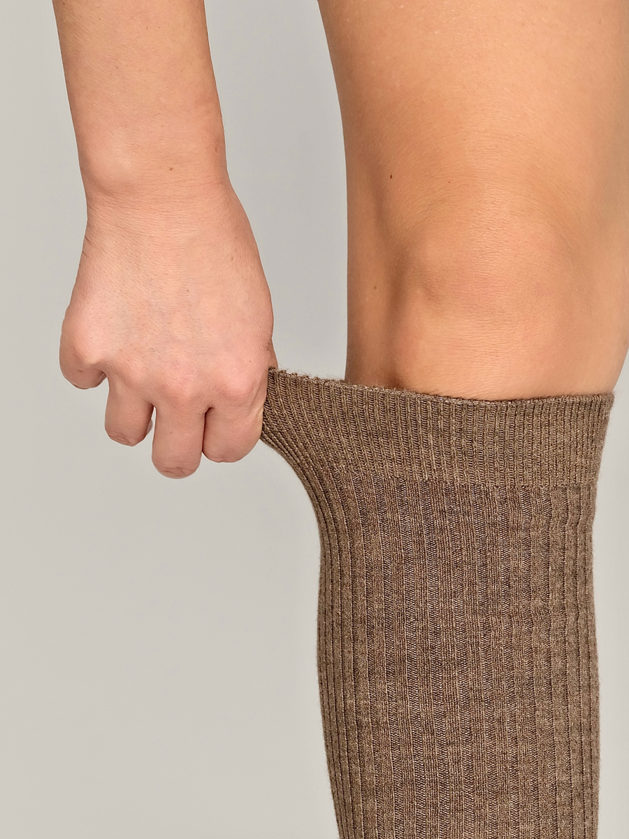 Гольфы женские с кашемиром TENDEN, цвет: коричневый WGF25/02-коричневый купить онлайн