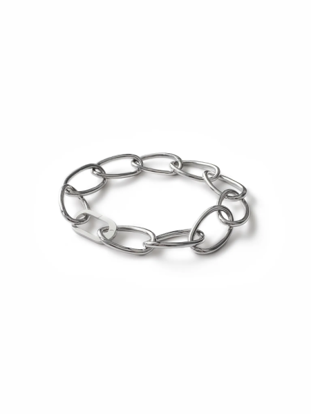 Серебряный массивный браслет «ДНК»