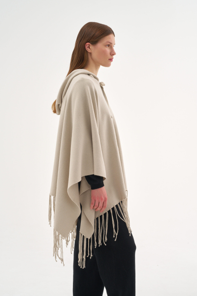 Пончо с капюшоном Mankova, цвет: жемчужный, SS25-009 купить онлайн