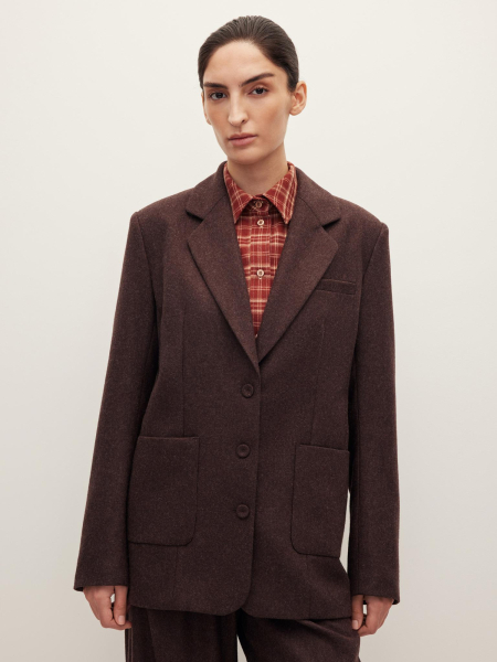 Жакет из шерсти Chaika, цвет: коричневый, AW25BZ02-45 купить онлайн