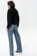 Джинсы Wide leg с винтажным эффектом