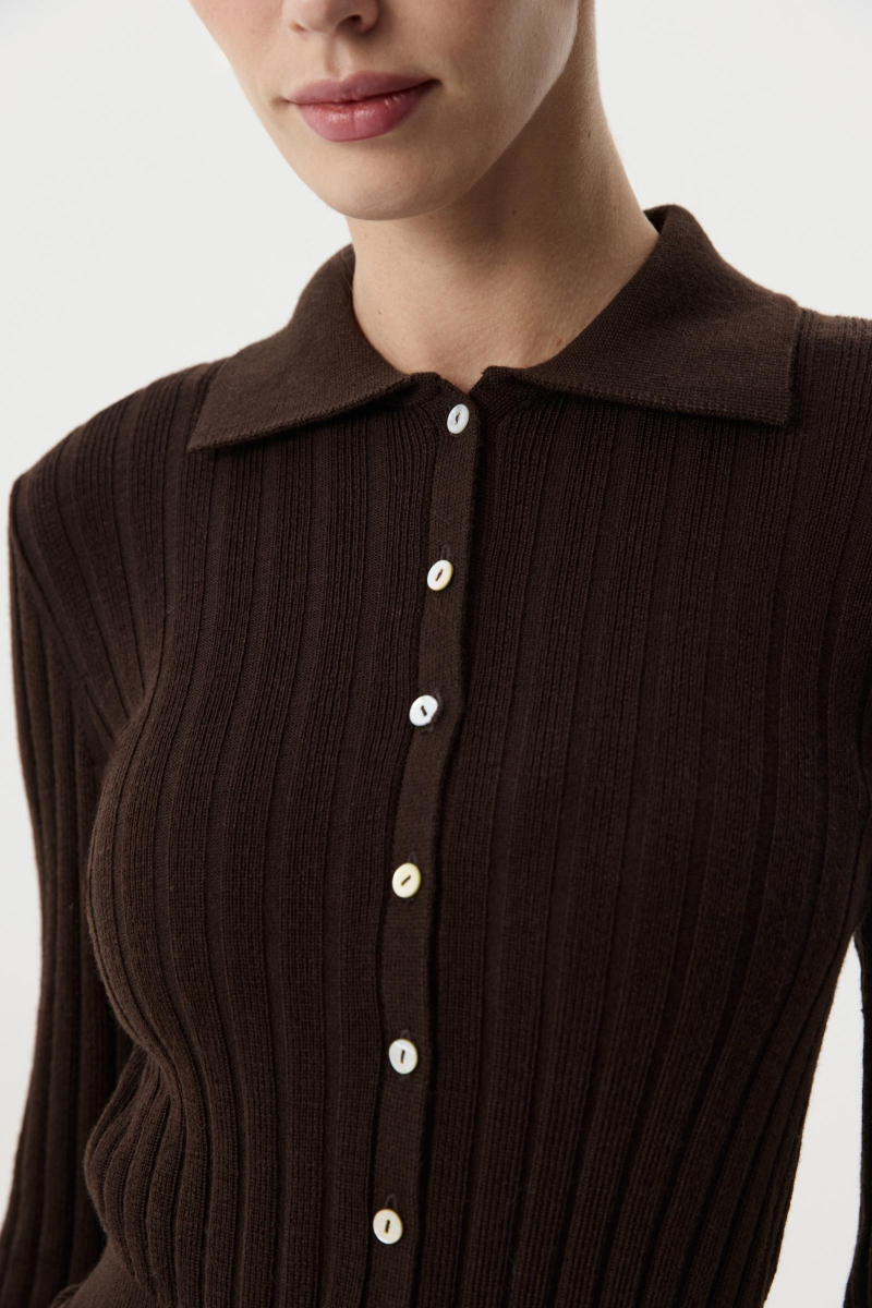 Платье-поло Charmstore, цвет: коричневый, 306-51198-551 купить онлайн