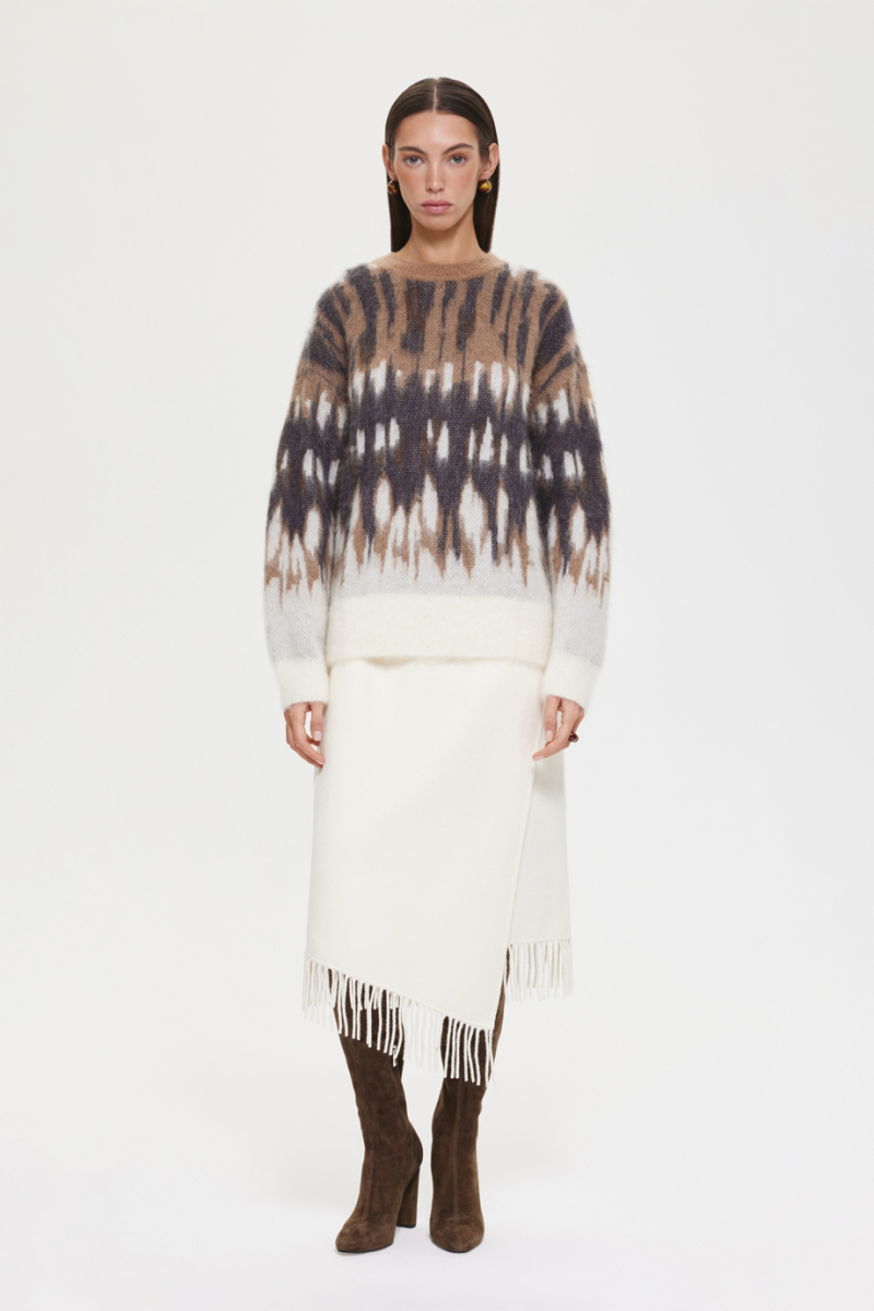 Шерстяная юбка DREAMS BY ALENA AKHMADULLINA, цвет: молочный, 225108100204259/113000 купить онлайн