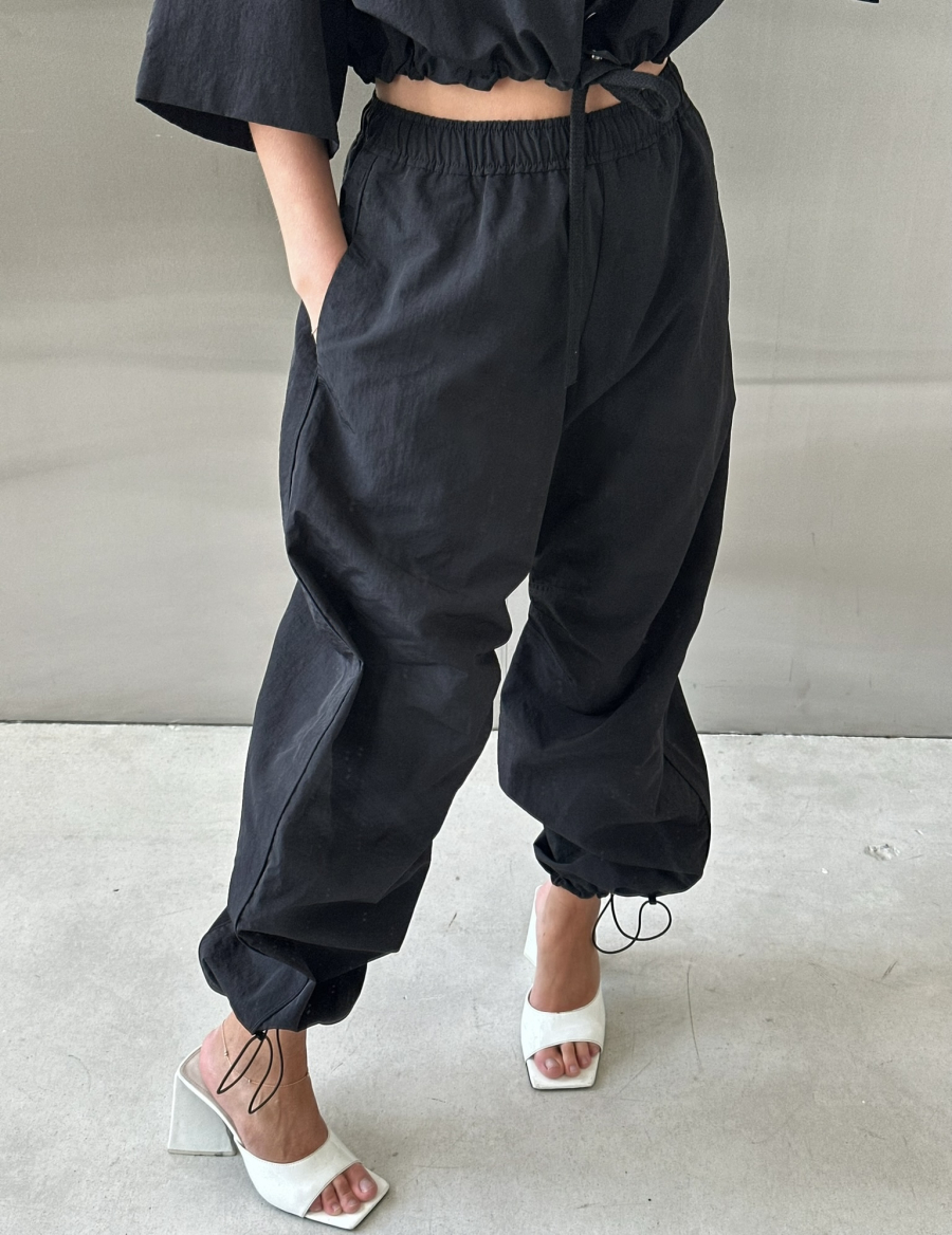 Брюки «бананы» плащевые Label .B, цвет: Черный, Pt.11.4.4134/2BLC купить онлайн