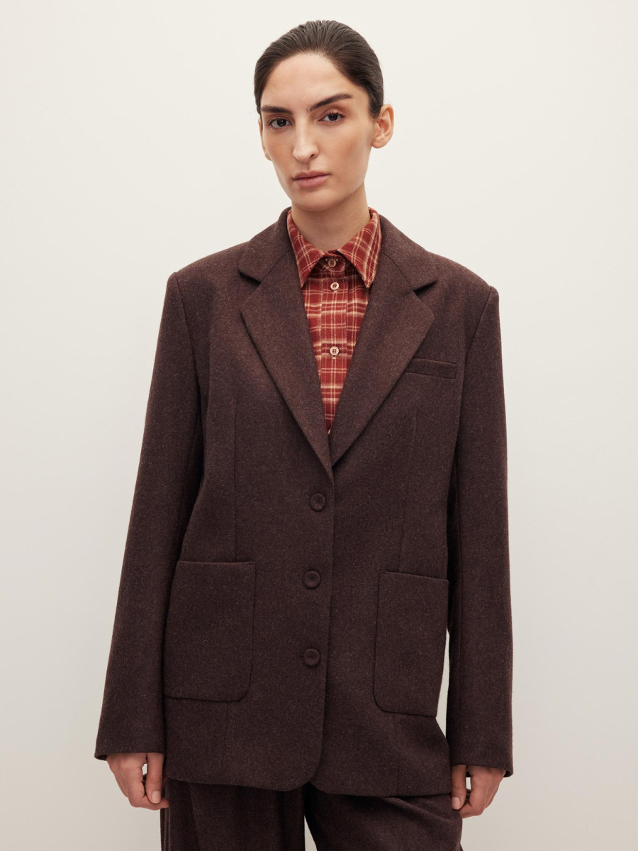 Жакет из шерсти Chaika, цвет: коричневый, AW25BZ02-45 купить онлайн