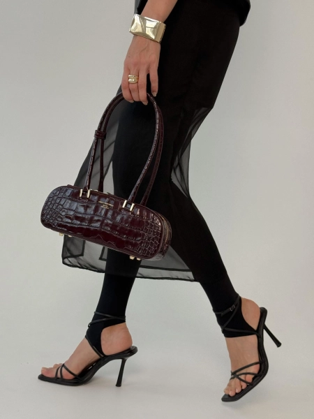 Сумка ROSALIA small brand salad, цвет: croco bordo  купить онлайн